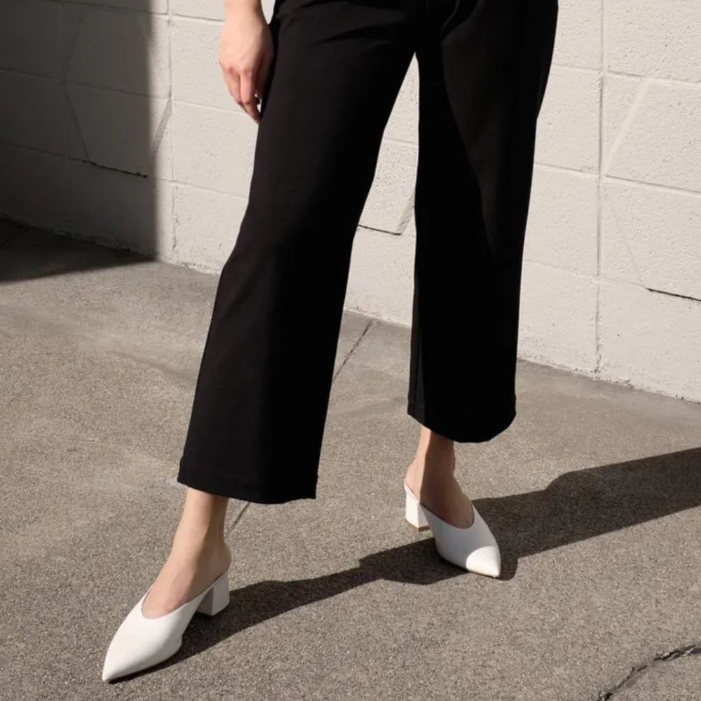 Vince Ralston Leather Pointed Toe Mules